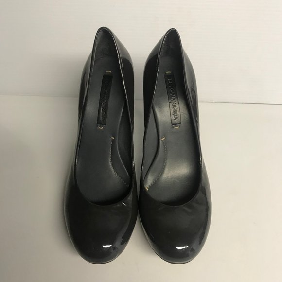 BCBG Maxazria gray patent leather platform heels - Picture 8 of 8